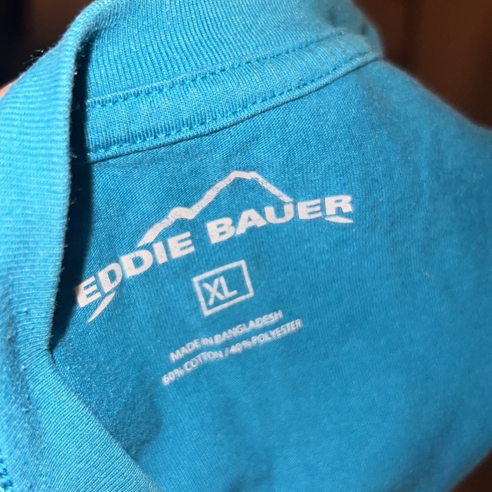 Eddie Bauer teal blue men’s shortsleeve tee shirt XL t-shirt​​ - Picture 9 of 10